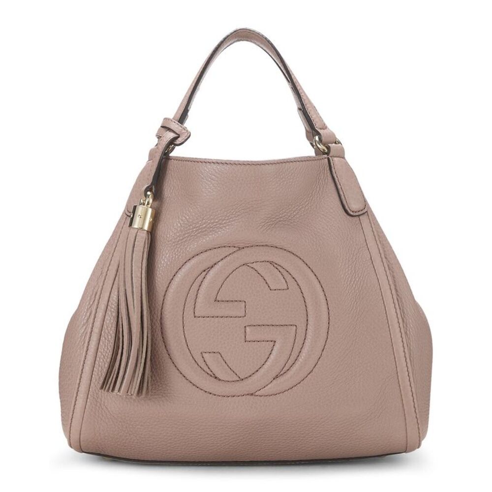 Gucci Pink Leather Soho Convertible Shoulder Bag Small (Authentic Pre-Loved)
